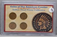 Coins of Frontier 4 Indian Head Penny Collection.