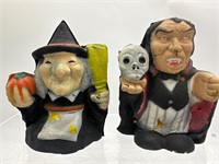 Vintage Halloween Telco foam witch and Dracula