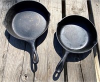 2 Cast Iron Skillets