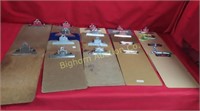 Clip Boards Various Sizes Approx. 18pc lot