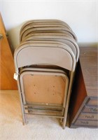(8) metal folding chairs