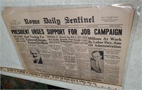 Vintage Important Event Newspapers
