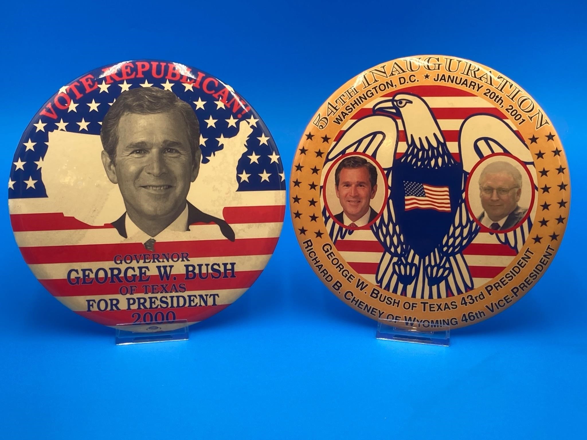 George Bush 2000 Presidential Campaign Buttons