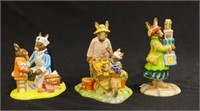 Three Bunnykins tableau style figurines