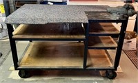 Steel Rolling Cart and Anvil on Casters