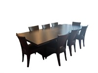 A Dakota Jackson Dining Table w/ 10 Chairs