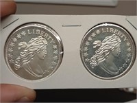 2-1oz silver rounds