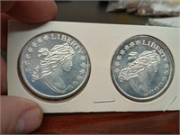 2 -1oz silver rounds