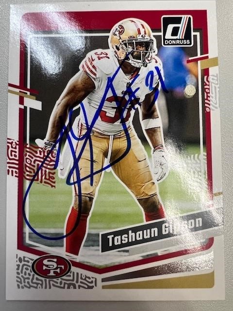 49ers Tashaun Gipson Signed Card with COA