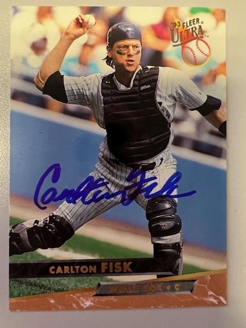 White Sox Carlton Fisk Signed Card with COA