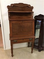 Gorgeous early Eastlake drop front writing desk.