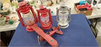Assorted LED and Kerosene Lamps and WW1 German
