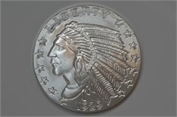 5 ozt Silver .999 Indian Head Round