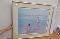 Framed Art  Atamin Charles Beach 32" x 28"