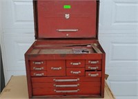 12 Drawer Toolbox with misc tools. 17"W× 26"L ×