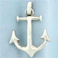 Large Anchor Pendant in Sterling Silver