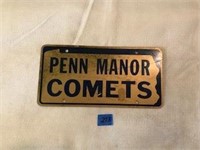 Penn Manor Comets Custom License Plate
