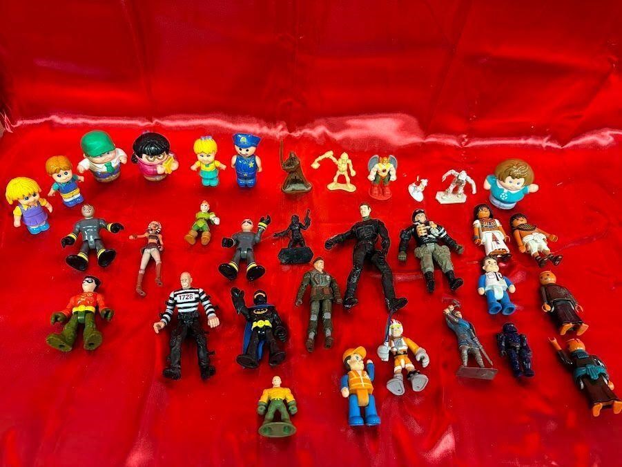 Misc action figures, Hap P kids, toy lot