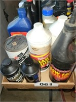 LOT VARIOUS AUTOMOTIVE FLUIDS- PARTIALS