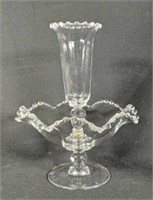 Vintage Clear Glass Single Epergne