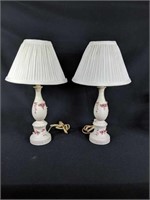 Pair Of Porcelain Japanese Dresser Lamps