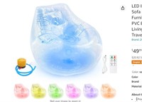 LED Inflatable Illuminated Couch Chair Sofa