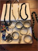 Lot of costume jewelry bracelets and necklaces
