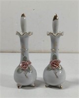 Vintage Porcelain Rose And Gold Accents Perfume
