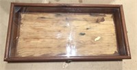 Wooden & Glass Tabletop Display Case 3 1/2" H x