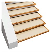 Set of 15 Skid-Resistant Carpet Stair Treads - Ivo