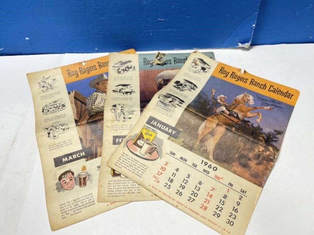 Roy Rogers Ranch Calendar 1960 Nestle Quik