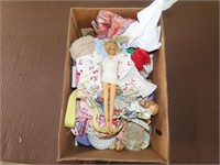 Box of Dolls & Doll Clothes