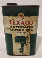 (AF) Vintage Texaco outboard motor oil can