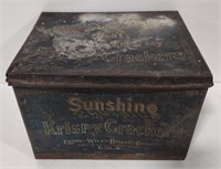 (AF) Sunshine Krispy Crackers metal box measuring