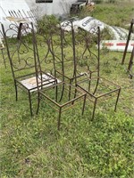 4 METAL CHAIR FRAMES