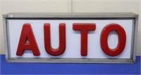 Vintage Lighted Auto Mechanic Shop Sign- Works