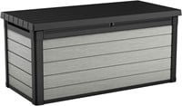 Keter Denali 150 Gal Resin Deck Box  Grey & Black