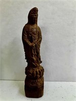 Carved Wooden Standing  Buddha