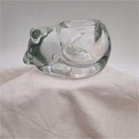 Indiana Glass Vintage Sleeping Cat CandleHolder