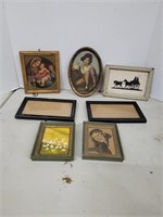 5 Small Framed Pictures & 2 Frames