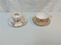 2 Cups 2 Saucers Bone China England Made