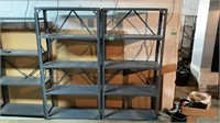 2 36x16x60 metal shelves