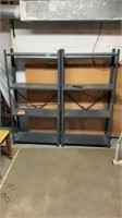 2 36x16x58 metal shelves