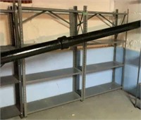 Two metal shelves 36 x 12 x 58