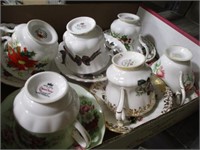 6 - CHINA CUPS/ SAUCERS