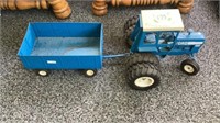 Ford 9600 Cab Tractor with wagon