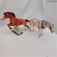 2 Pcs  Horse Figurines by Breyer Molding Co.