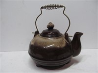 Brown drip teapot