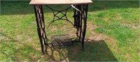 WL singer sewing stand black wrought iron