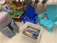 Kids Chairs, Toys, Books